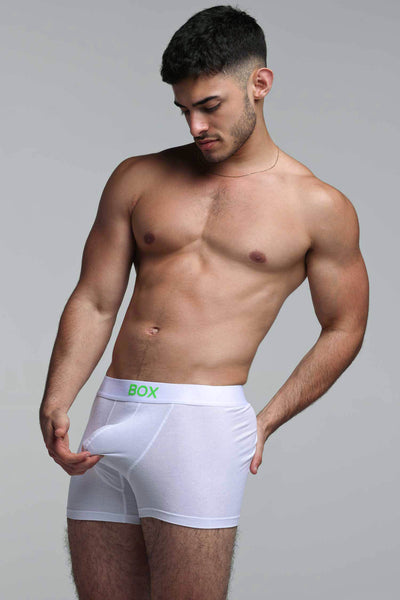 Colour Pop Boxers - White & Green