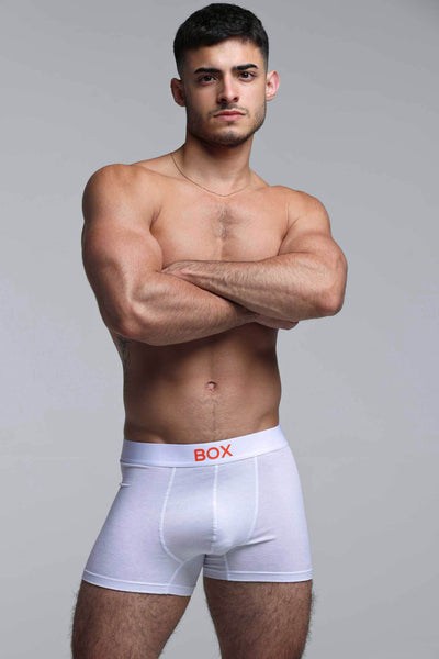 Colour Pop Boxers - White & Orange
