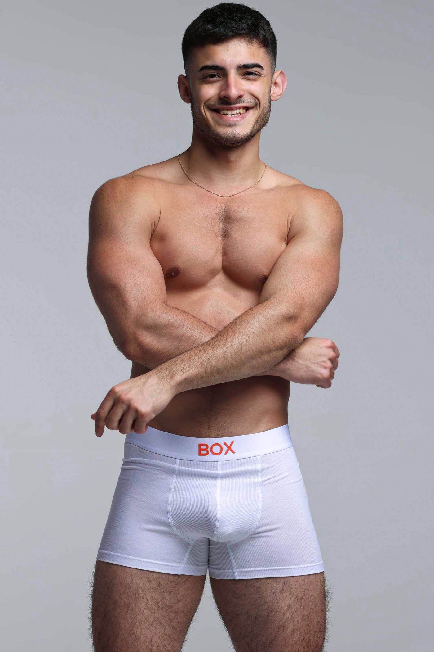 Colour Pop Boxers - White & Orange