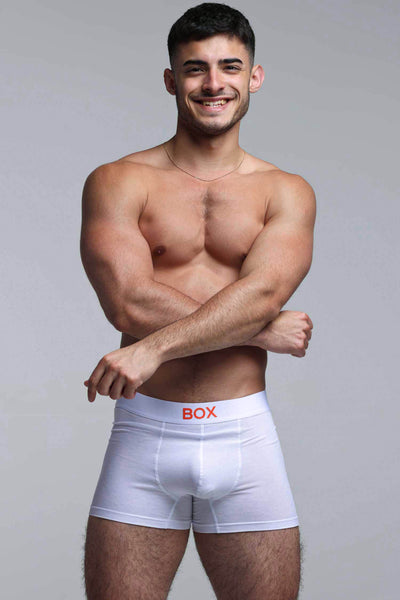 Colour Pop Boxers - White & Orange