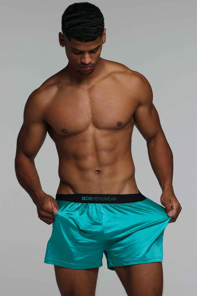 Satin Boxers - Deep Aqua