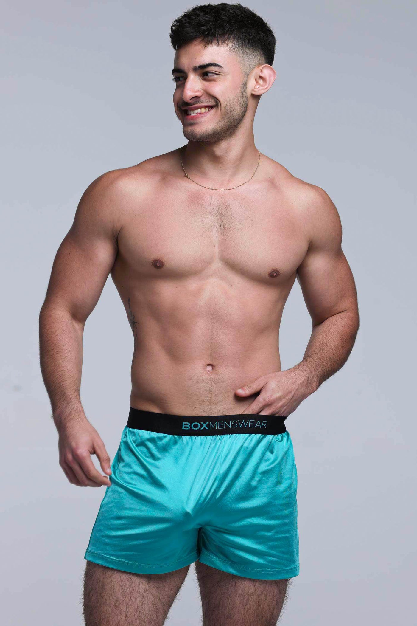 Satin Boxers - Deep Aqua