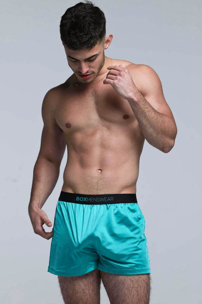 Satin Boxers - Deep Aqua