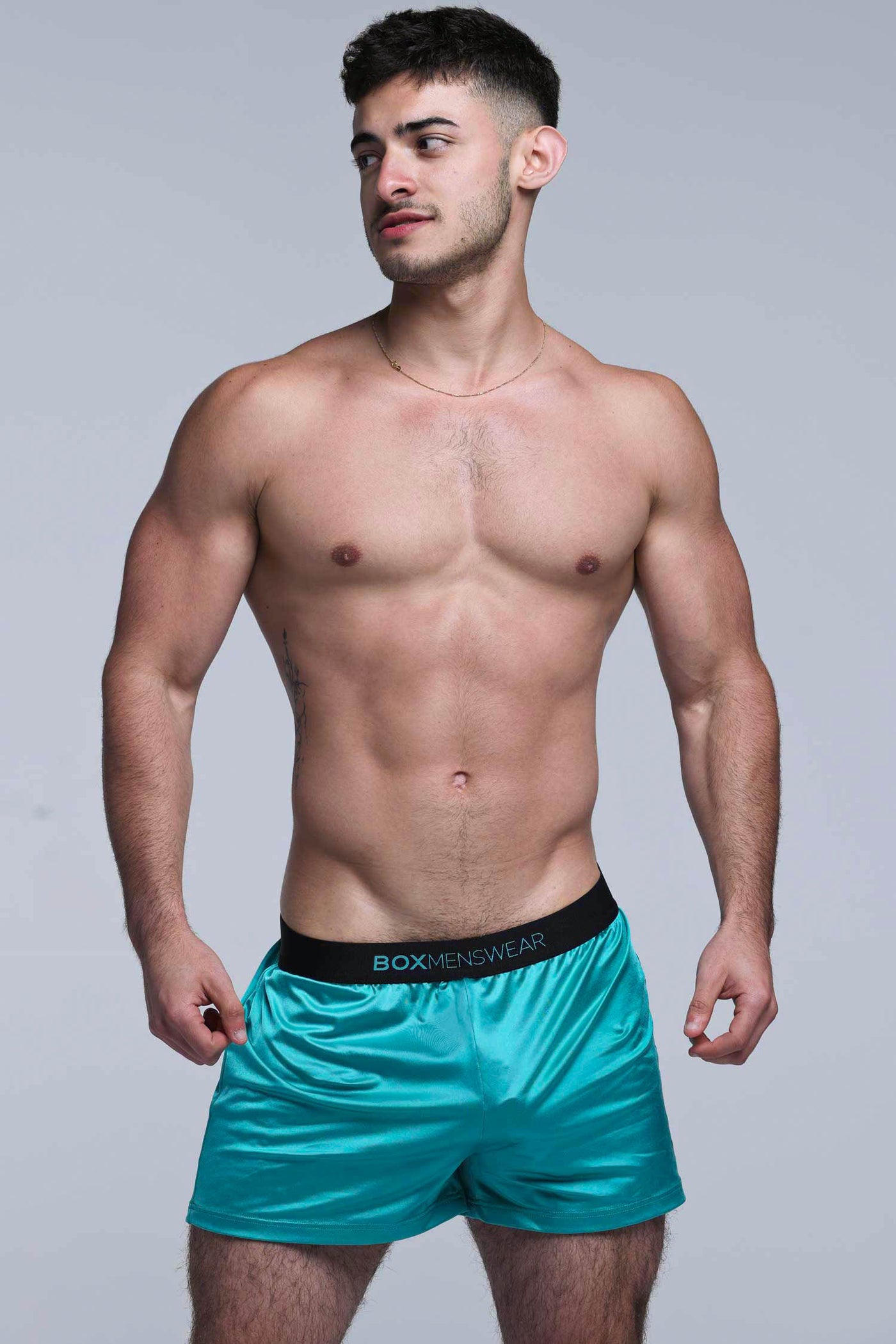 Satin Boxers - Deep Aqua