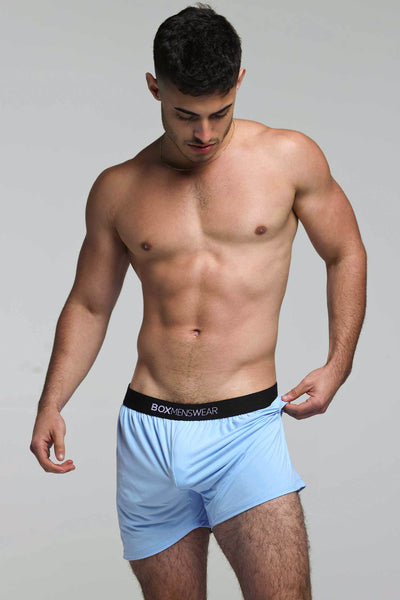 Silky Seamless Lounge Shorts - Sky Blue