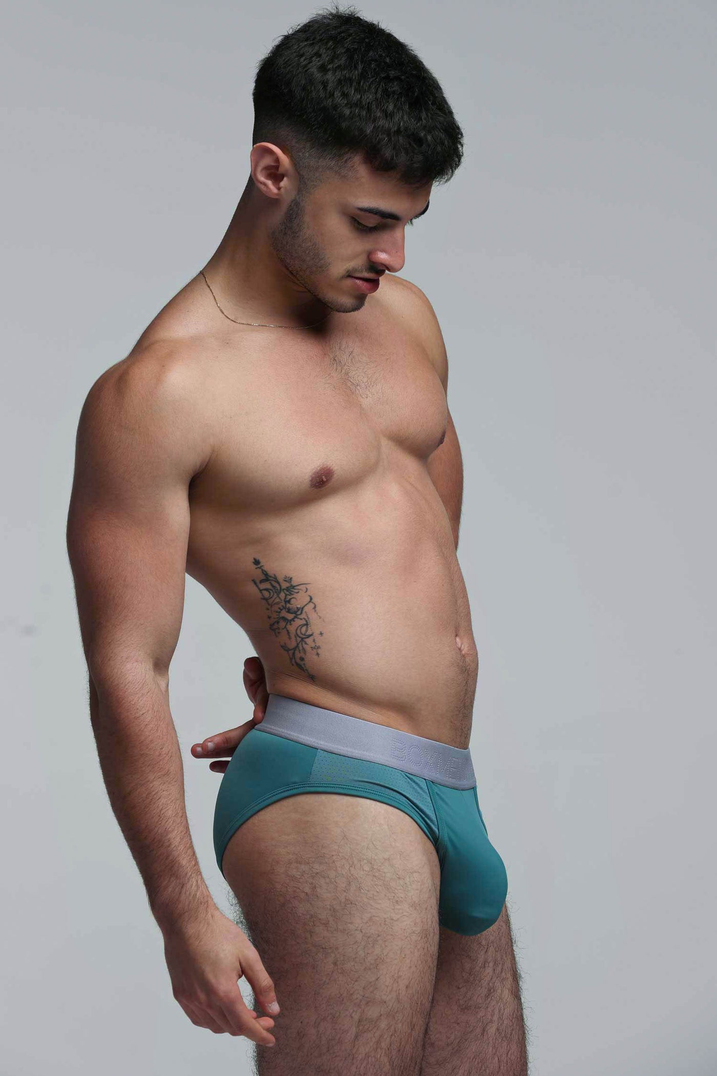 Mesh Panel Briefs - Riviera Teal