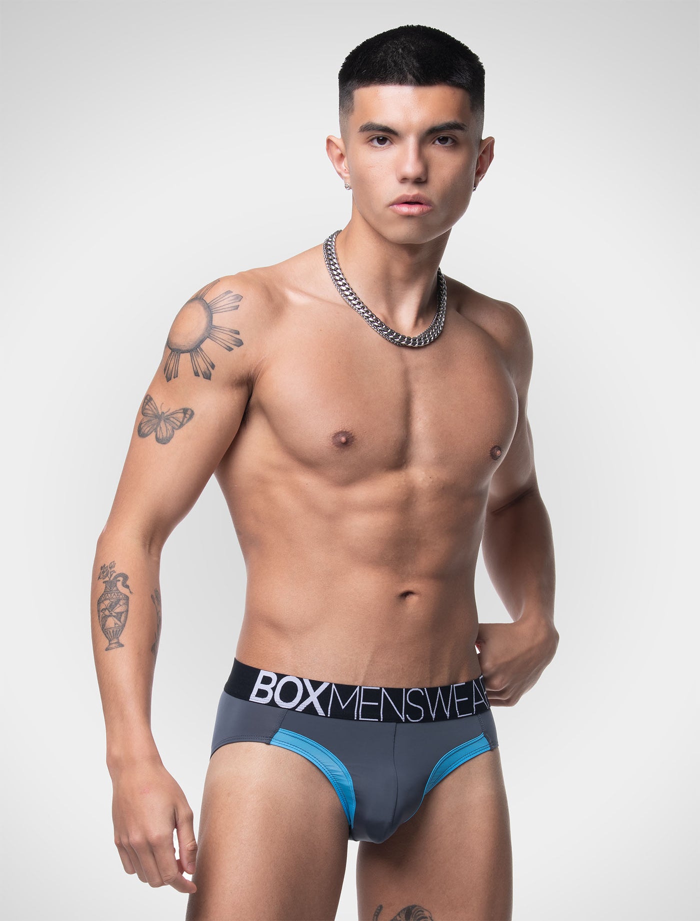 Prince Fit Briefs - Grey & Blue