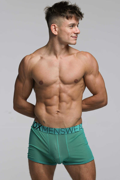 All Over Mesh Boxers - Lucky Lad Green
