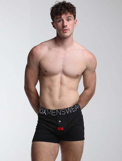 Button-up Boxers - Black Gala