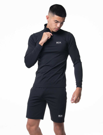 Active Panelled 1/4 Zip Jacket - Black