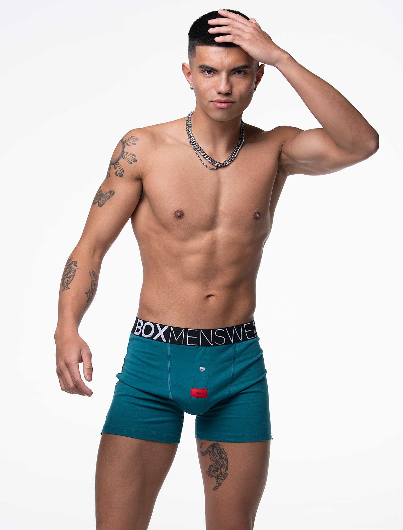 Button-up Boxers - Tease Me Teal