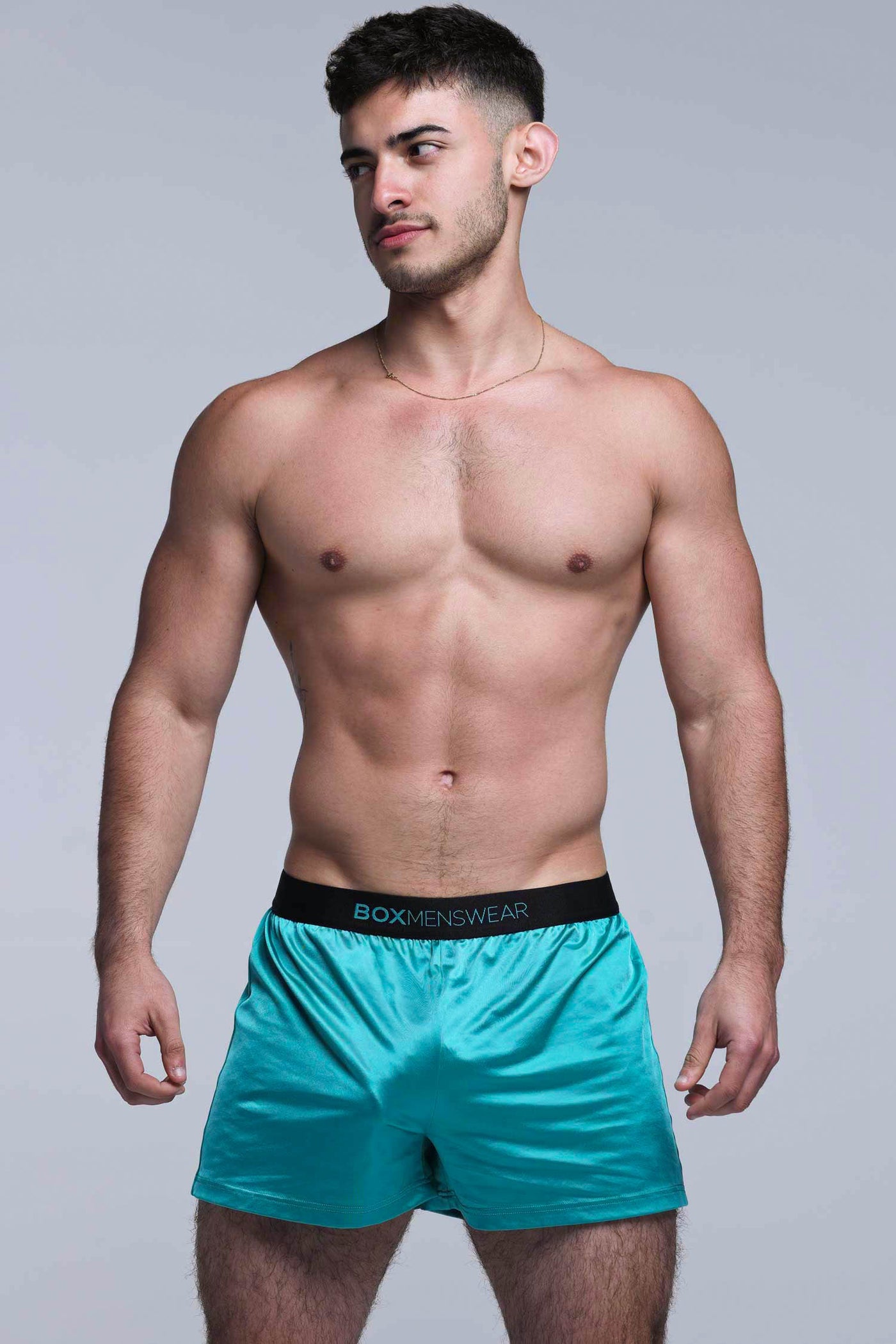 Satin Boxers - Deep Aqua