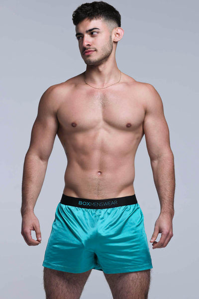 Satin Boxers - Deep Aqua