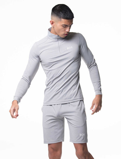 Active Panelled 1/4 Zip Jacket - Grey