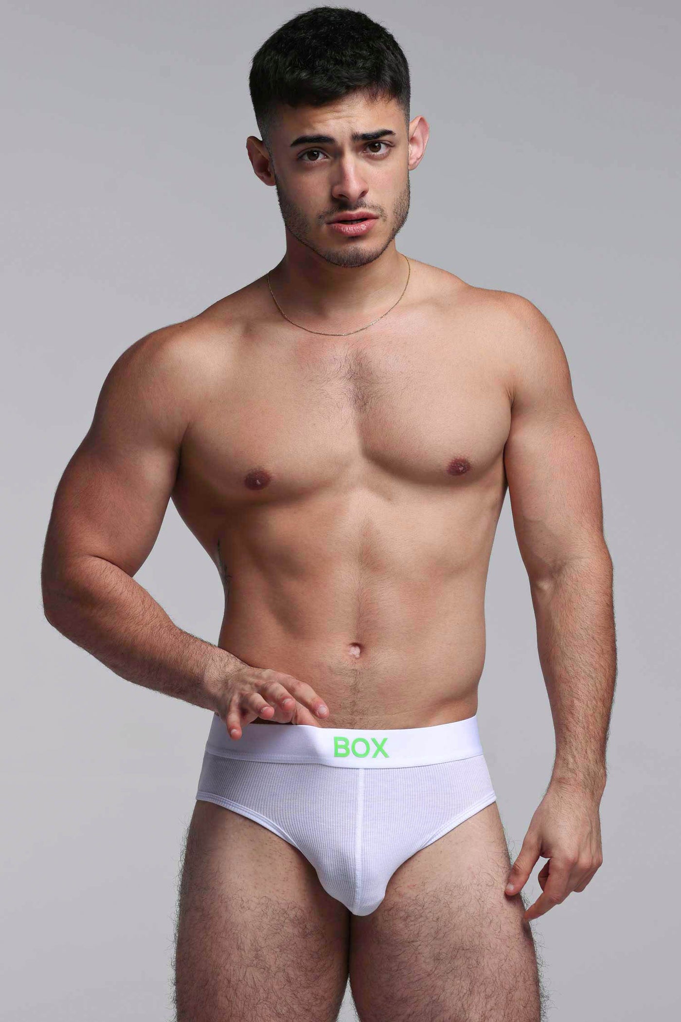 Colour Pop Briefs - White & Green