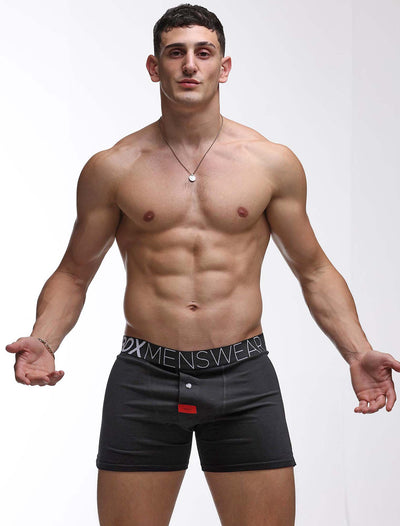 Button-up Boxers - Black Gala