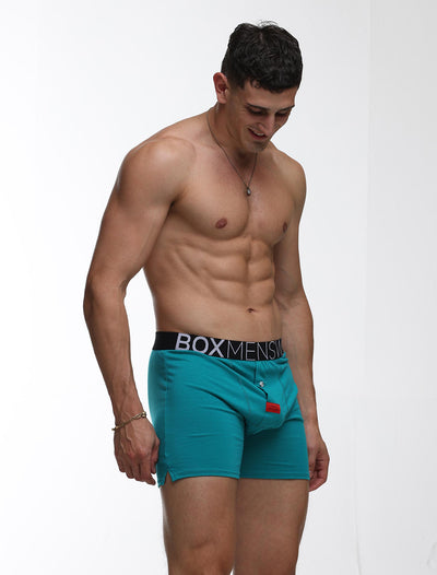 Button-up Boxers - Tease Me Teal