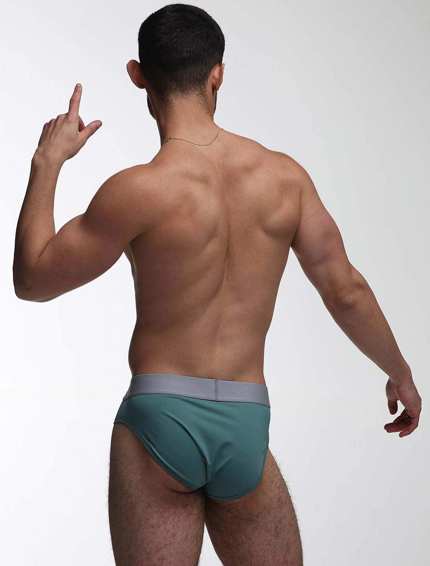 Mesh Panel Briefs - Riviera Teal