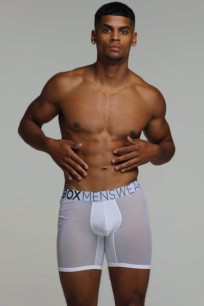 King Fit Mesh Panel - Transparent Crotch: White