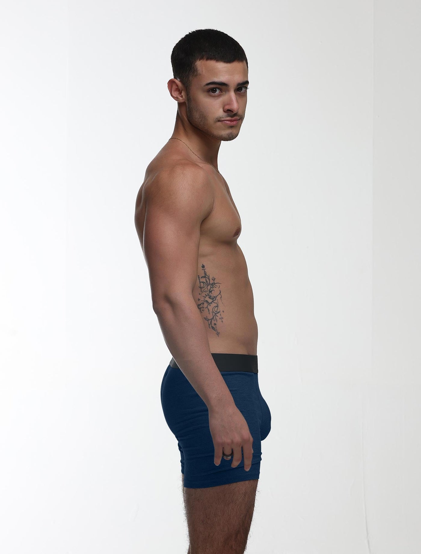 Mens Classic Ribbed Boxers - Navy - boxmenswear - {{variant_title}}