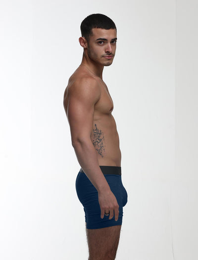 Mens Classic Ribbed Boxers - Navy - boxmenswear - {{variant_title}}