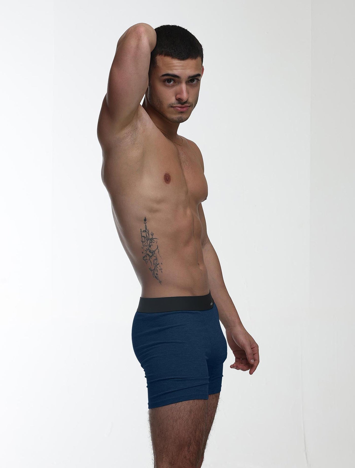 Mens Classic Ribbed Boxers - Navy - boxmenswear - {{variant_title}}