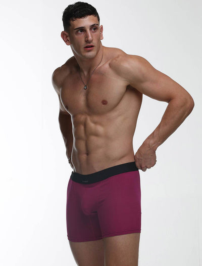 Mens Classic Ribbed Boxers - Cherry