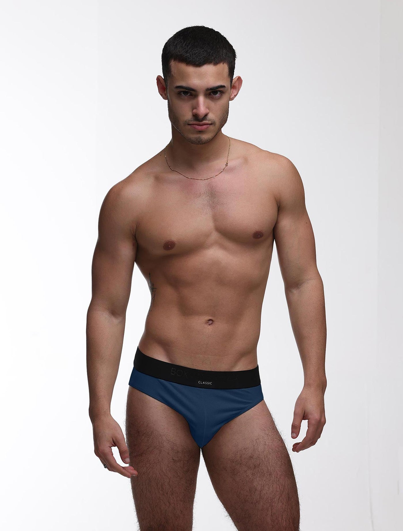 Mens Classic Ribbed Briefs - Navy - boxmenswear - {{variant_title}}
