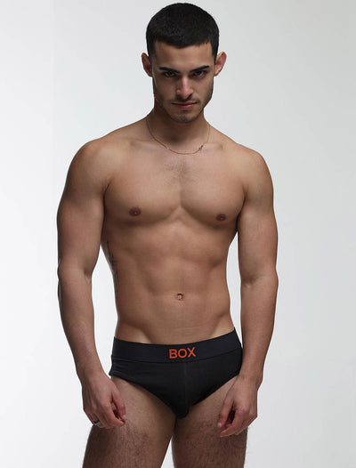 Colour Pop Briefs - Black & Orange