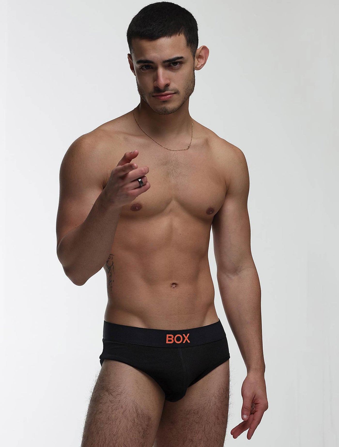 Colour Pop Briefs - Black & Orange