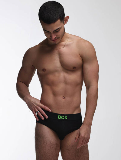 Colour Pop Briefs - Black & Green