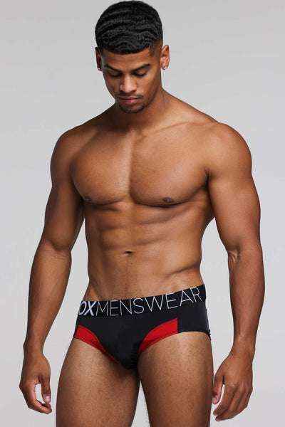 Prince Fit Briefs - Black & Red