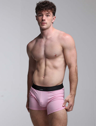 Mens Classic Ribbed Boxers - Pink