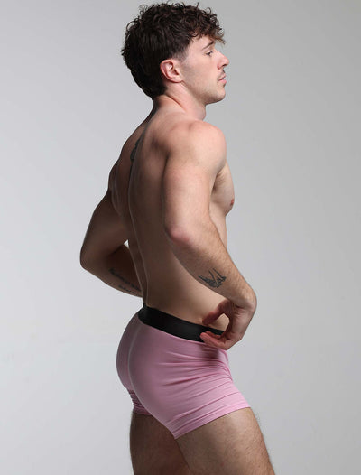 Mens Classic Ribbed Boxers - Pink