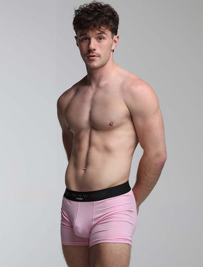 Mens Classic Ribbed Boxers - Pink