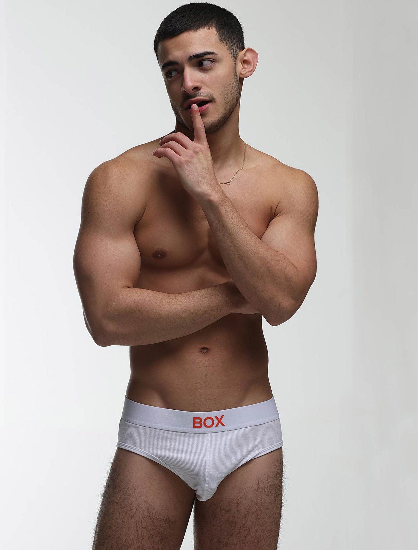 Colour Pop Briefs - White & Orange