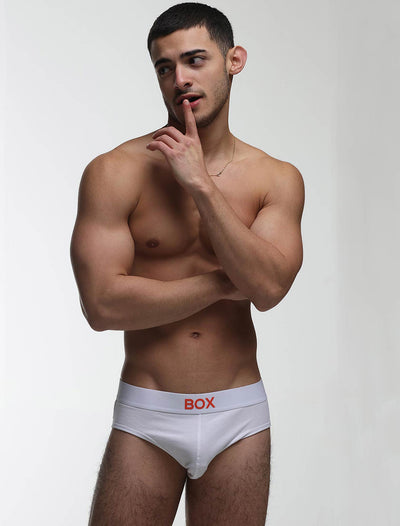 Colour Pop Briefs - White & Orange