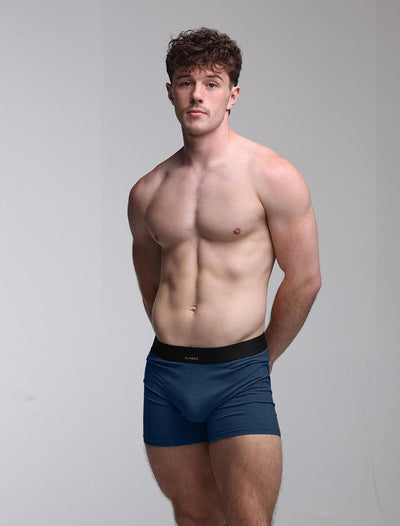 Mens Classic Ribbed Boxers - Navy - boxmenswear - {{variant_title}}