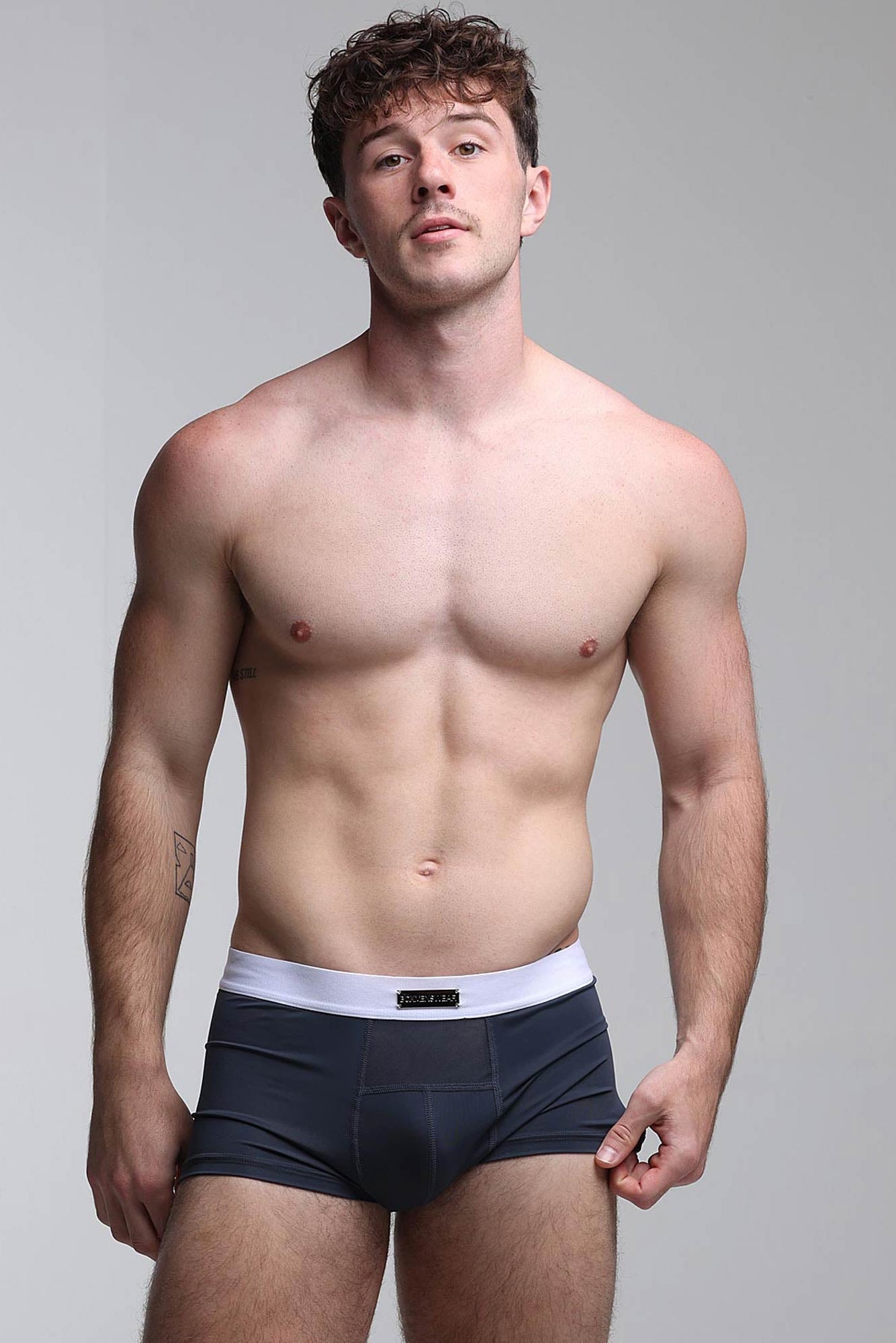 Mens Curved Mesh Boxers - Navy - boxmenswear - {{variant_title}}