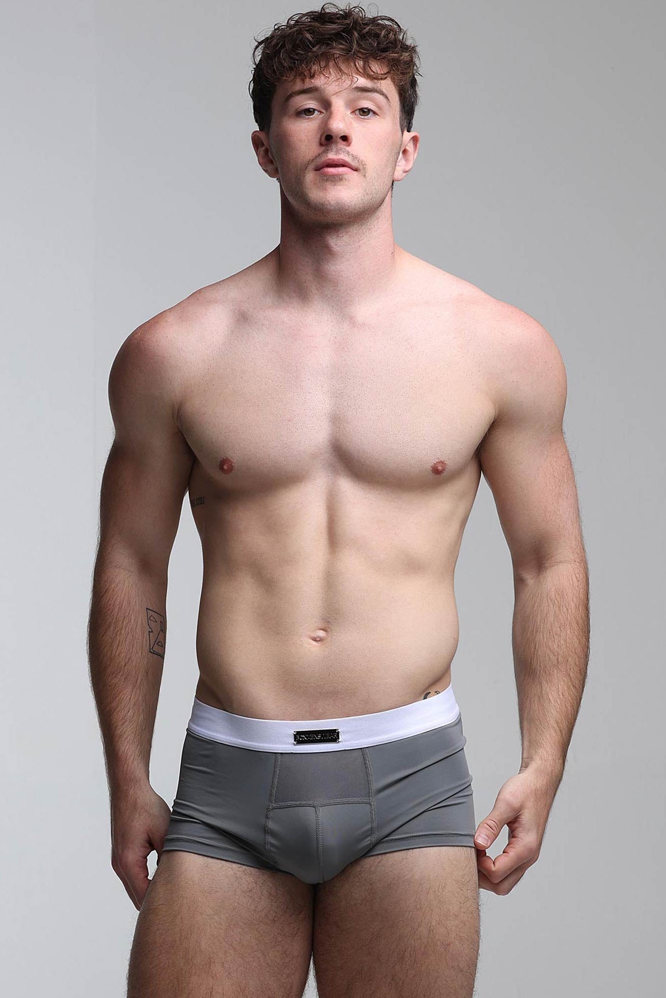 Mens Curved Mesh Boxers - Grey - boxmenswear - {{variant_title}}