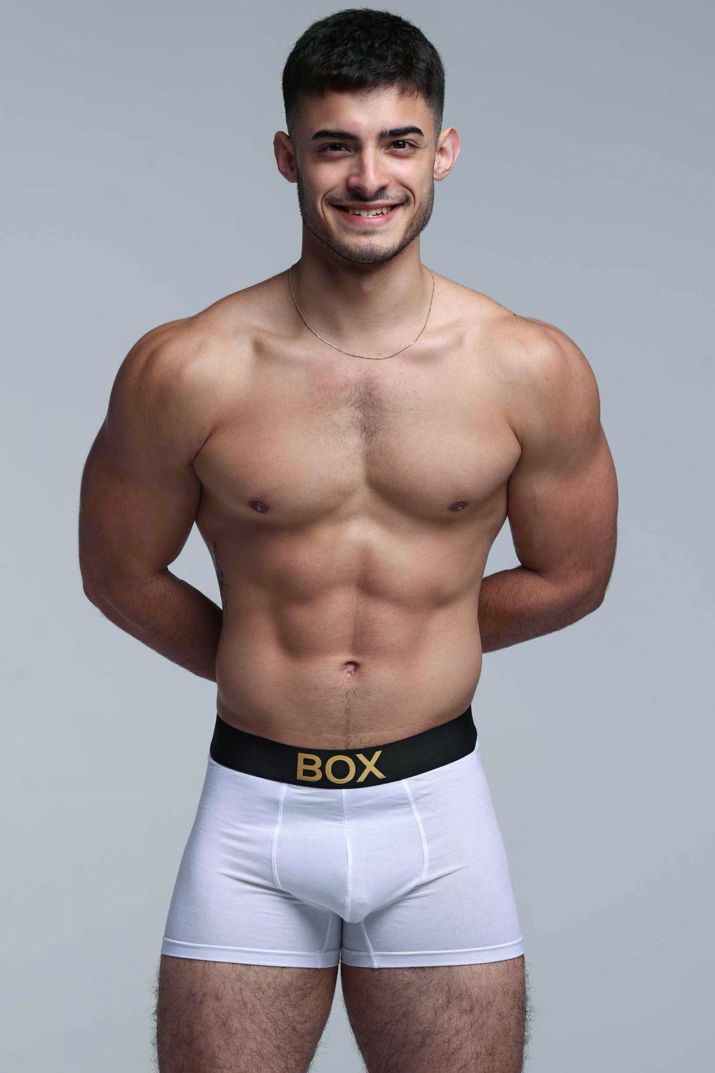 Metallic Modal Boxers - White & Gold
