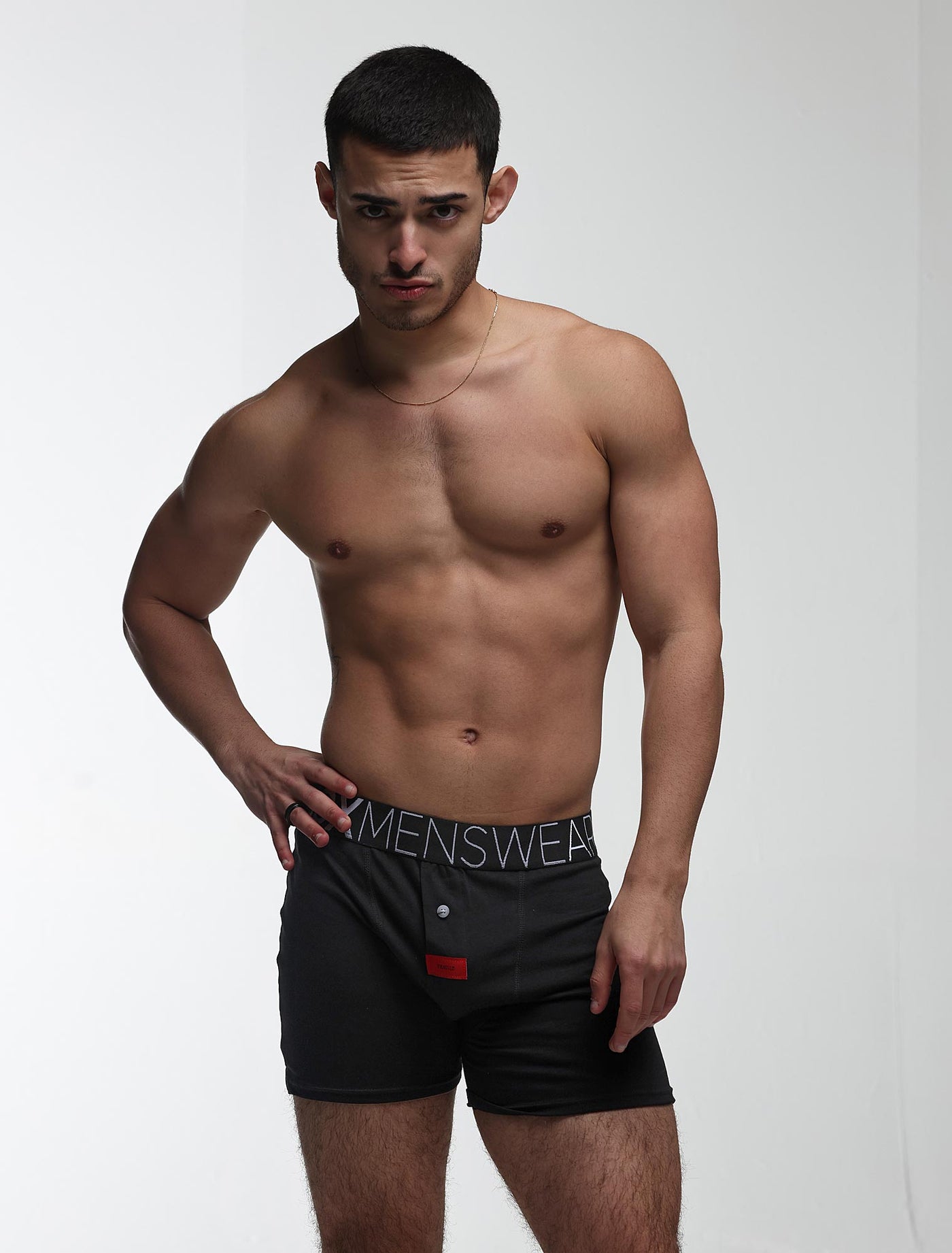 Button-up Boxers - Black Gala