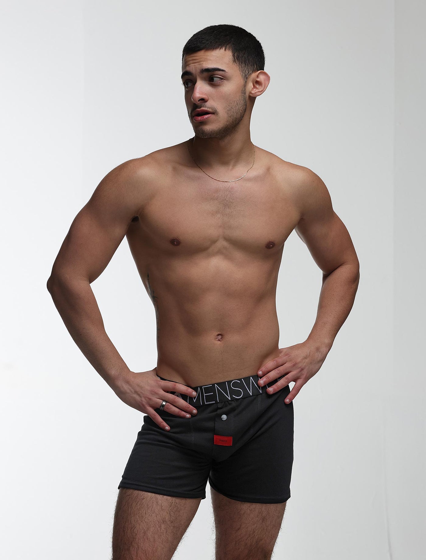 Button-up Boxers - Black Gala