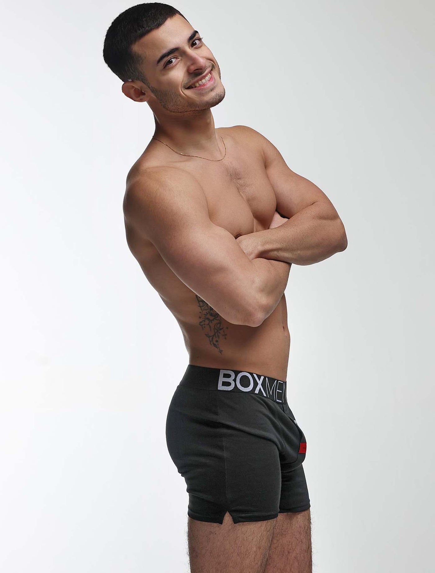 Button-up Boxers - Black Gala