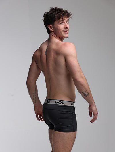 Mens Sports Boxers - Black Intensity