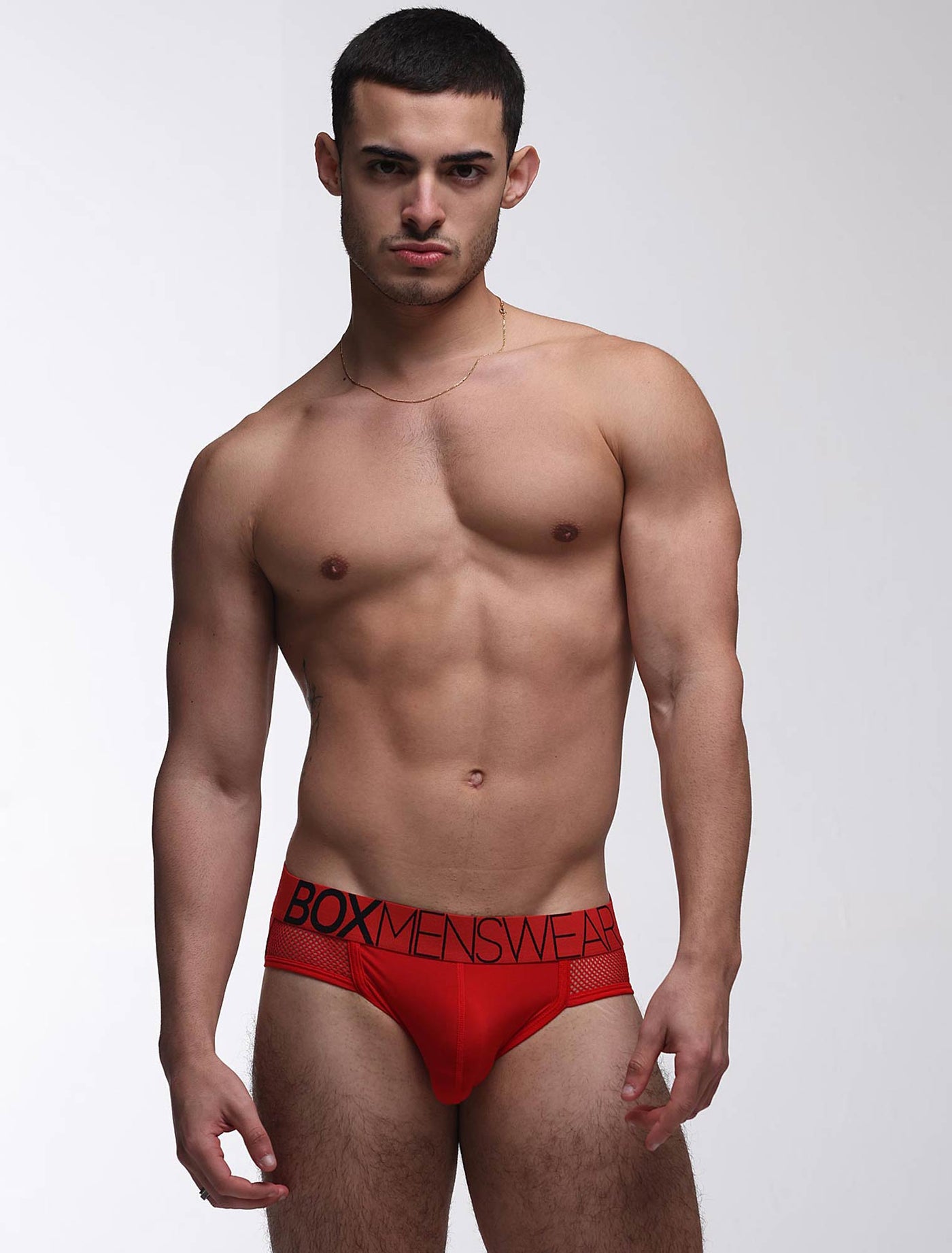 Totally Transparent Varsity Mesh Jockstrap - Direct Red