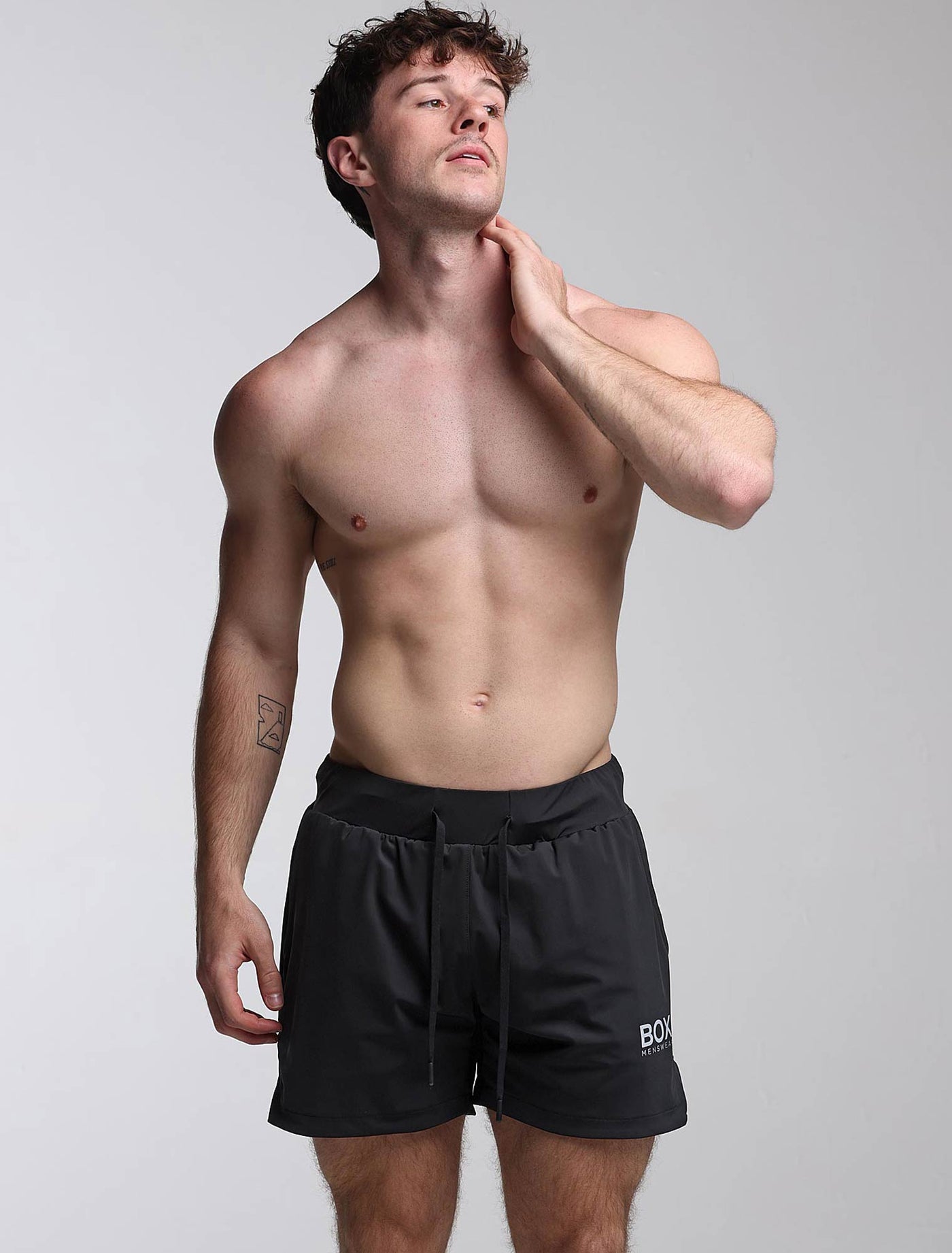 Mens Double Layer Sports Shorts - Black