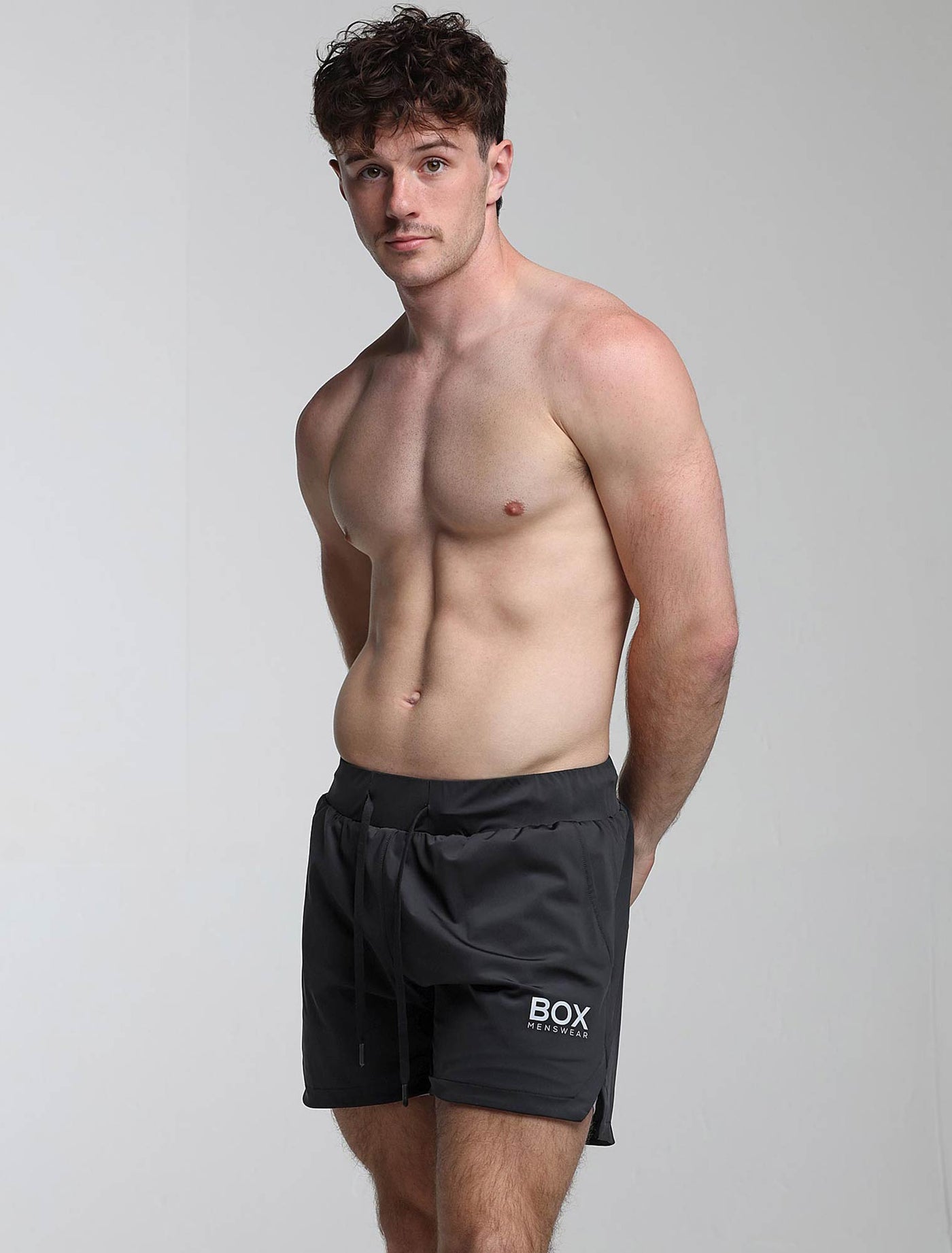 Mens Double Layer Sports Shorts - Black
