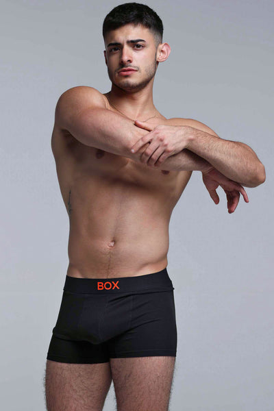 Colour Pop Boxers - Black & Orange