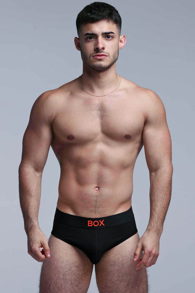 Colour Pop Briefs - Black & Orange